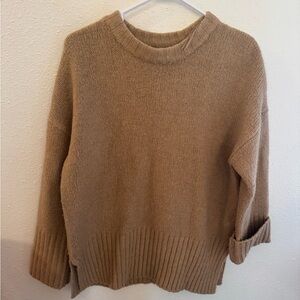 Topshop Tan Crew Neck Sweater